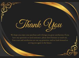 Black and Gold Elegant Minimalist Business Greeting Card